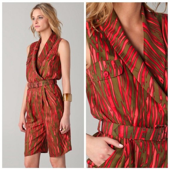 NWT Rachel Zoe 100% Silk Sleeveless Romper Size 0